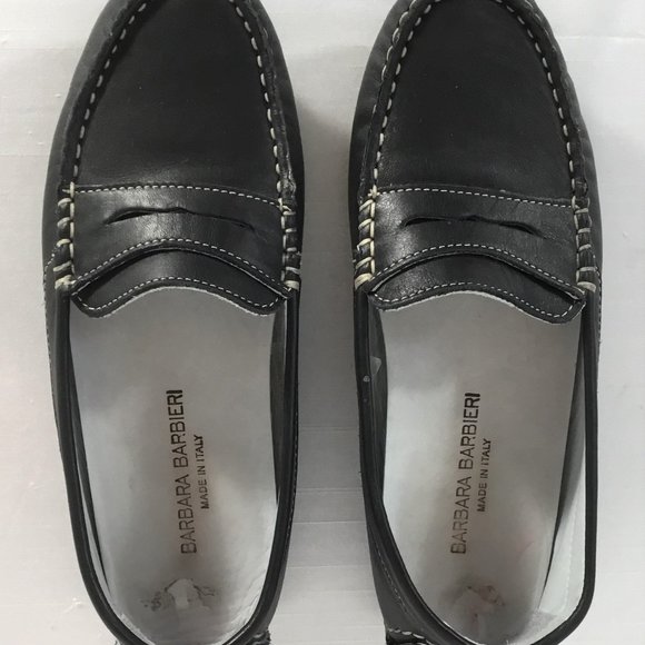 Barbara Barbieri Navy Blue Leather Driving Shoe (nearly new) - Picture 5 of 6